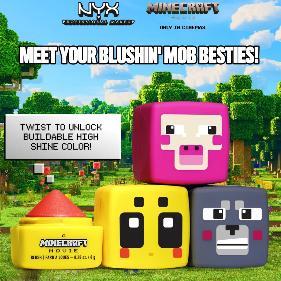 NYX Professional Makeup A Minecraft Movie Cheeky Mob Balms