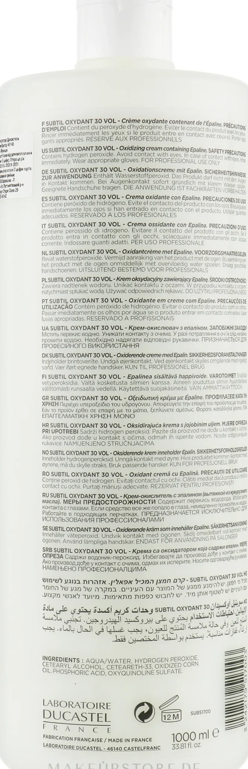 Oxidationsmittel Subtil OXY 9%