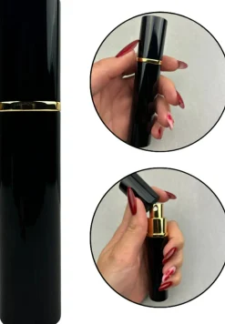 Parfümatomizer, 15 ml, schwarz-gold