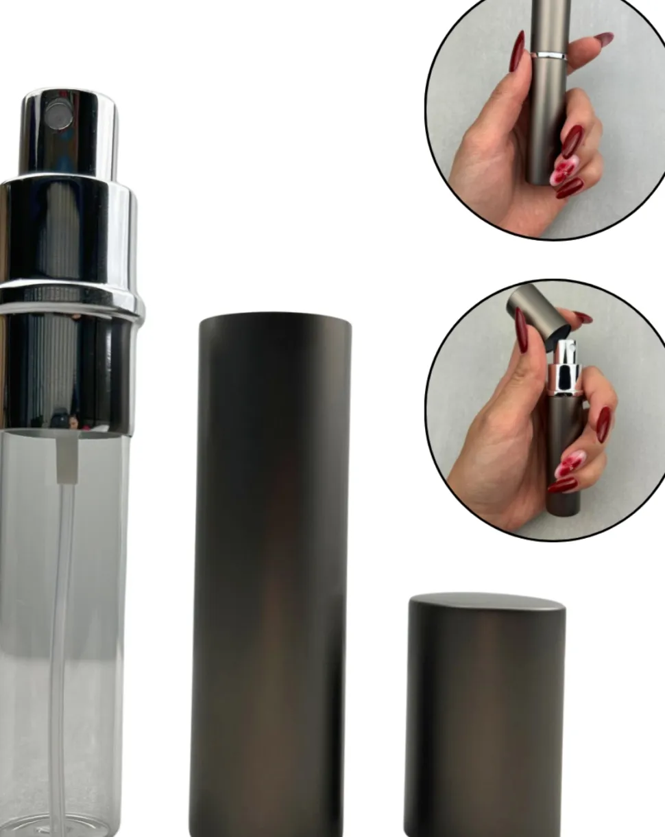 Parfümzerstäuber, 15 ml, kaffeebraun-silbern