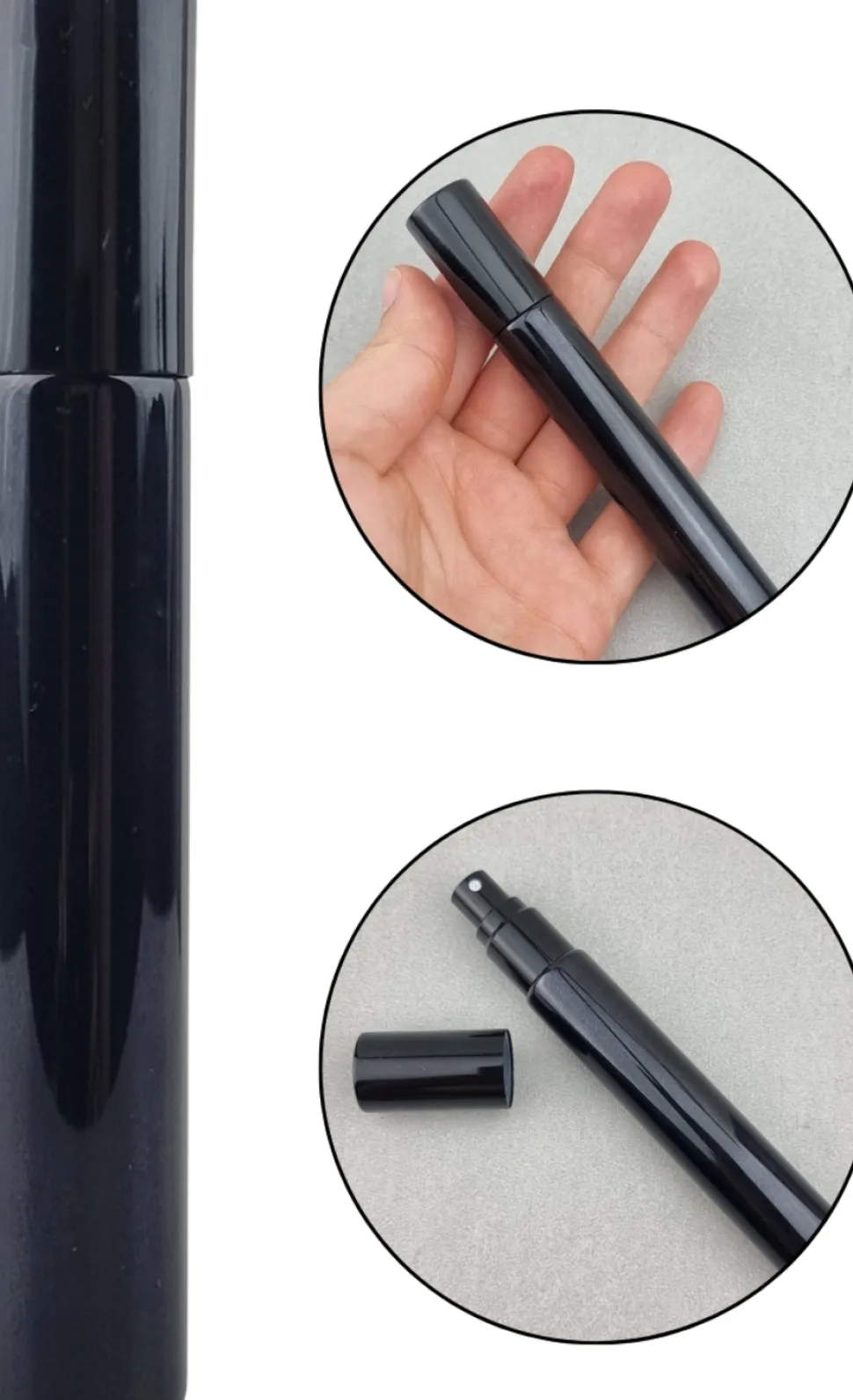 Parfüm-Zerstäuber, 15 ml, Schwarz