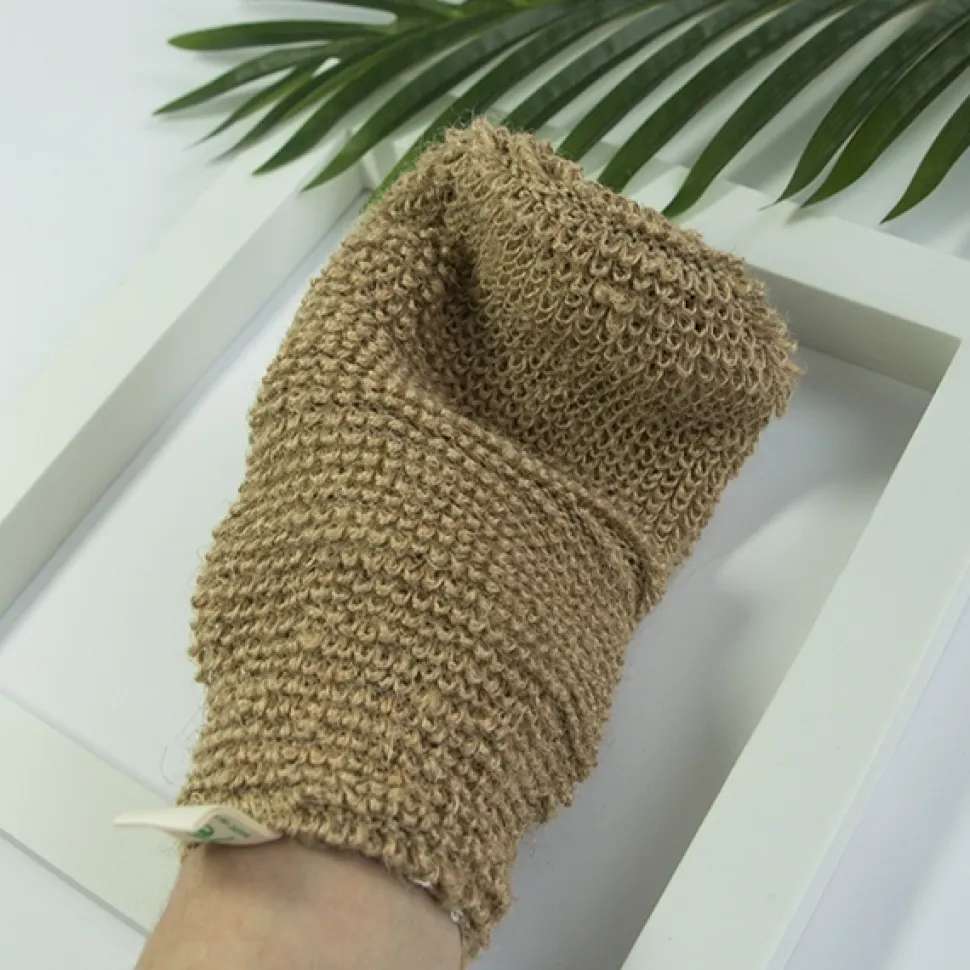 Peeling-Handschuh aus Hanffasern