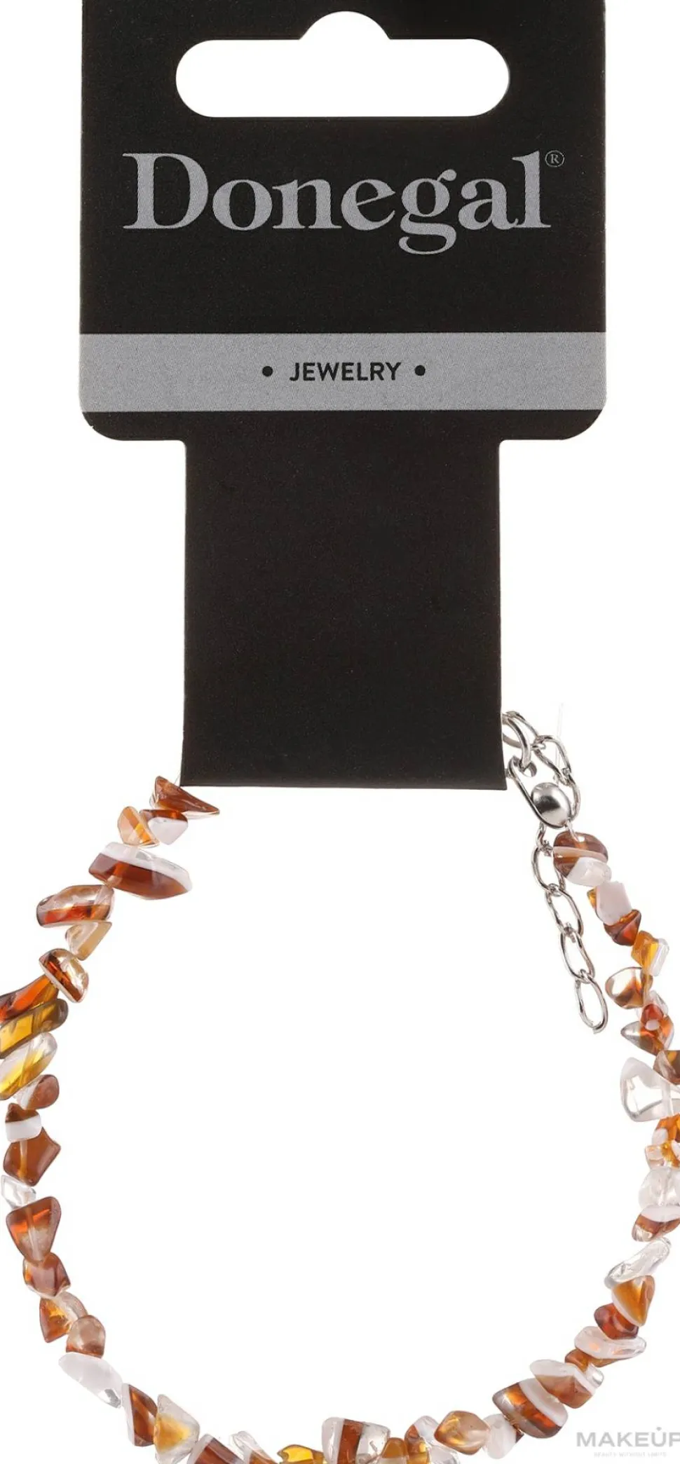 Perlenarmband 6428 weiß-braun
