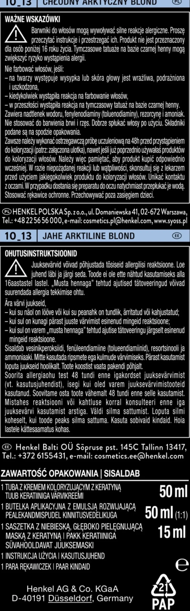 Permanente Cremehaarfarbe