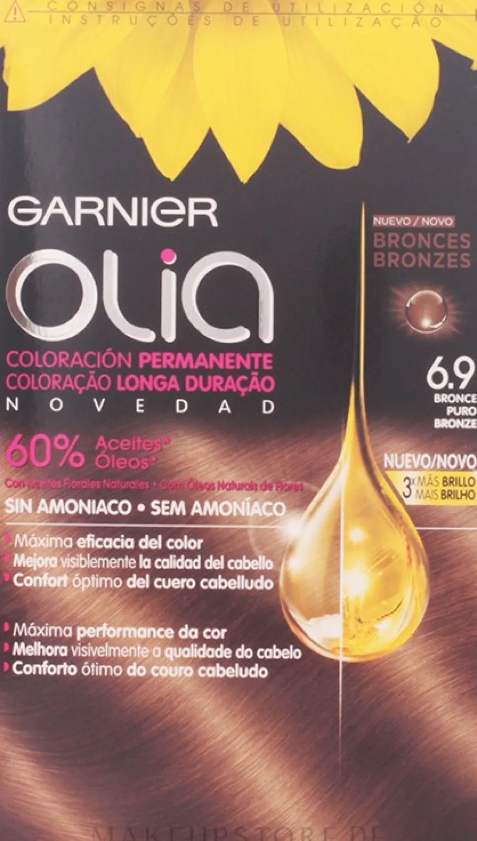 Persistente Creme-Farbe ohne Ammoniak mit Blumenölen