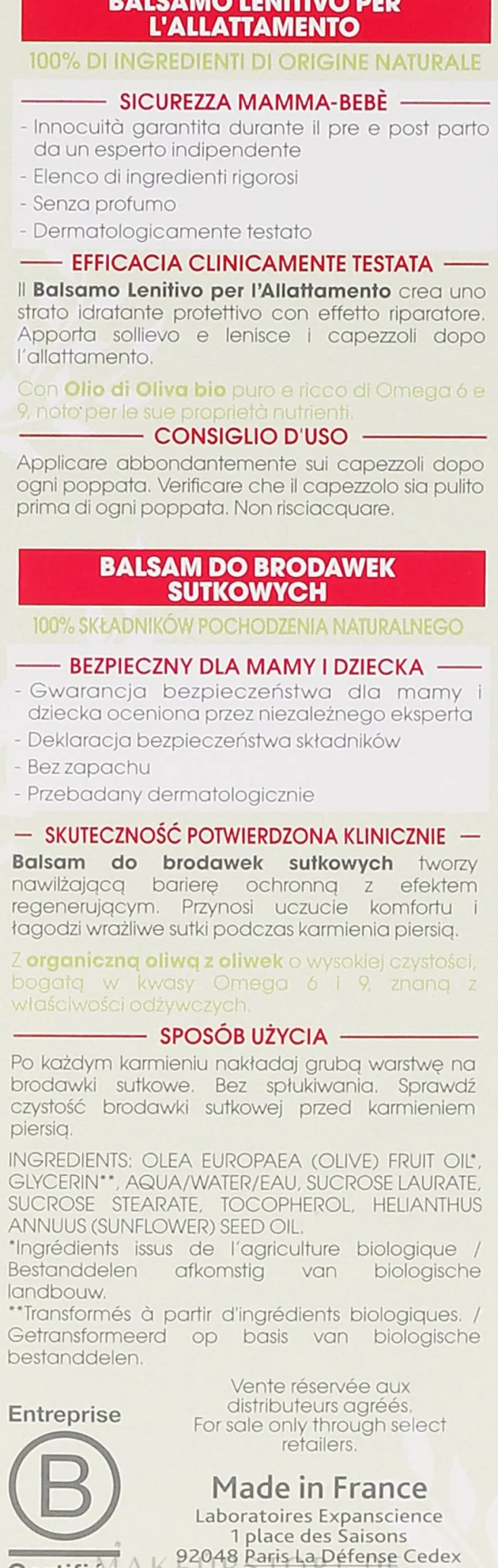 Pflegender Brustbalsam mit Bio-Olivenöl
