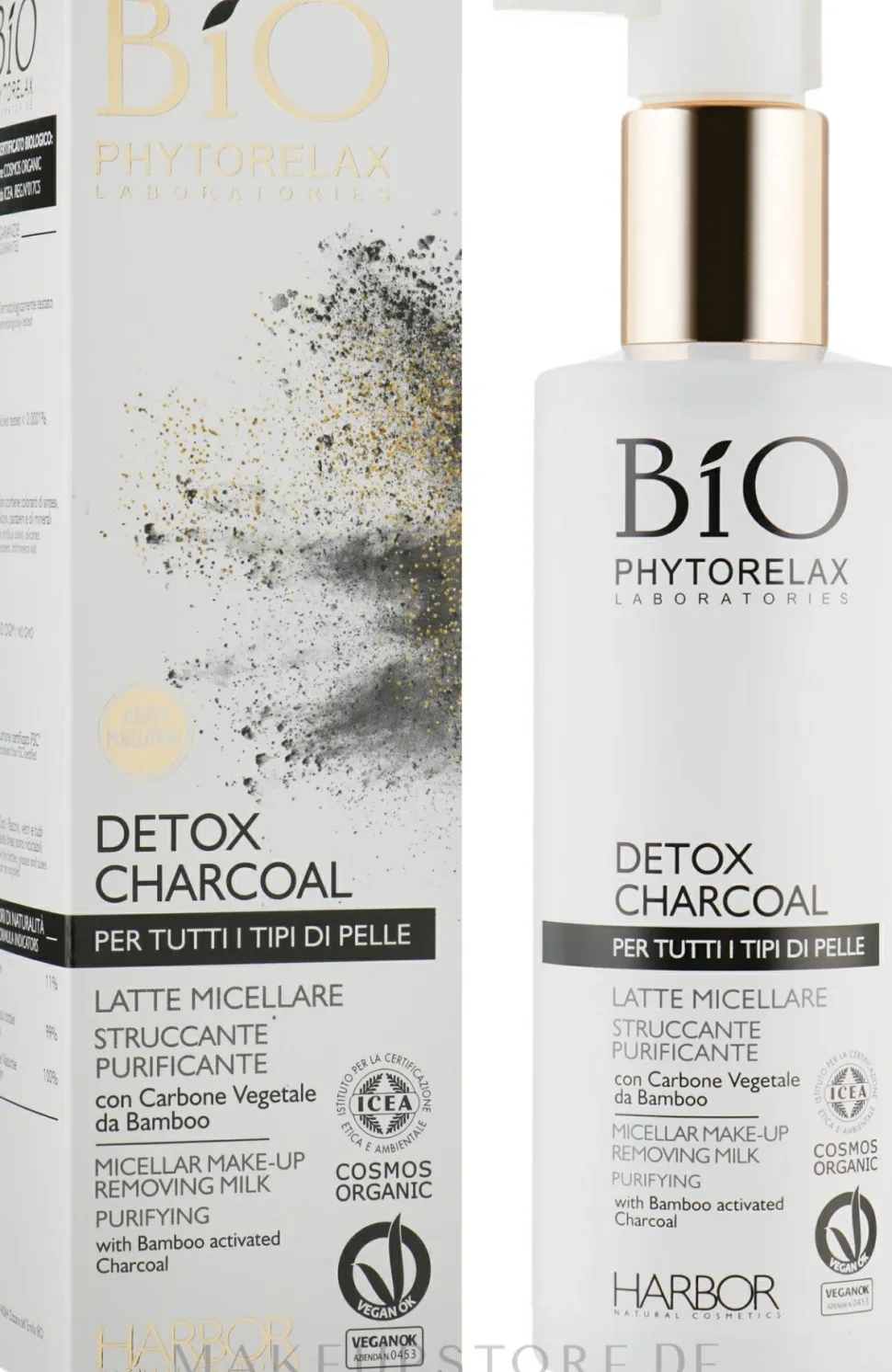 Phytorelax Laboratories Bio Phytorelax Detox Charcoal Micellar Make-Up Removing Milk