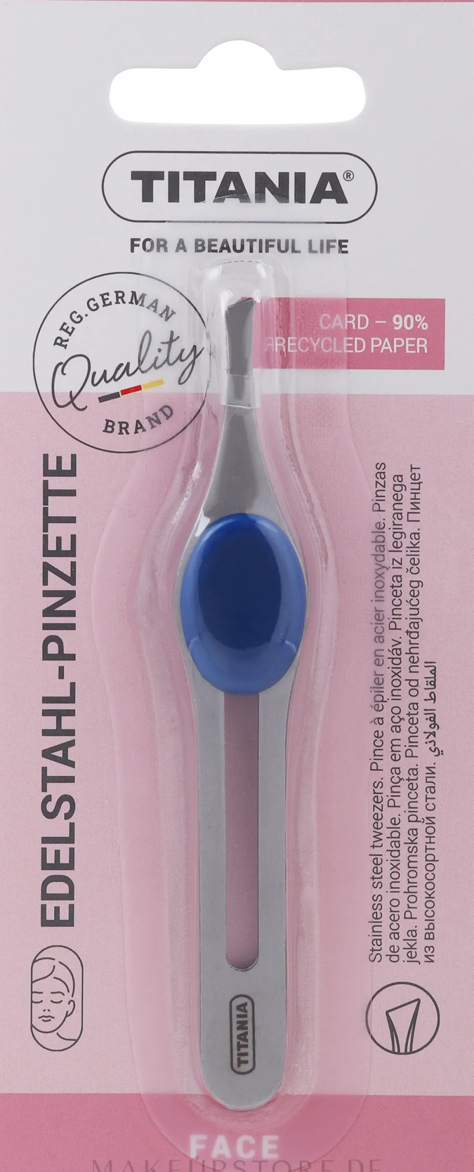 Pinzette mit Kunststoffhalter schräg