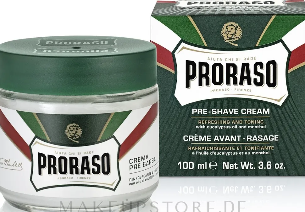 Pre Shave Creme mit Menthol und Eukalyptus
