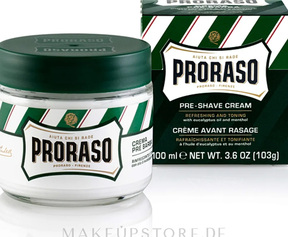 Pre Shave Creme mit Menthol und Eukalyptus