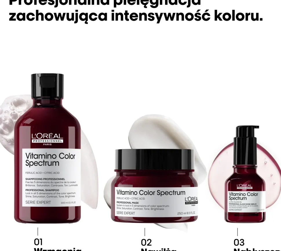Professionelle Maske für strahlenden Glanz und Erhaltung der 5 Dimensionen des Farbspektrums nach dem Haare färben