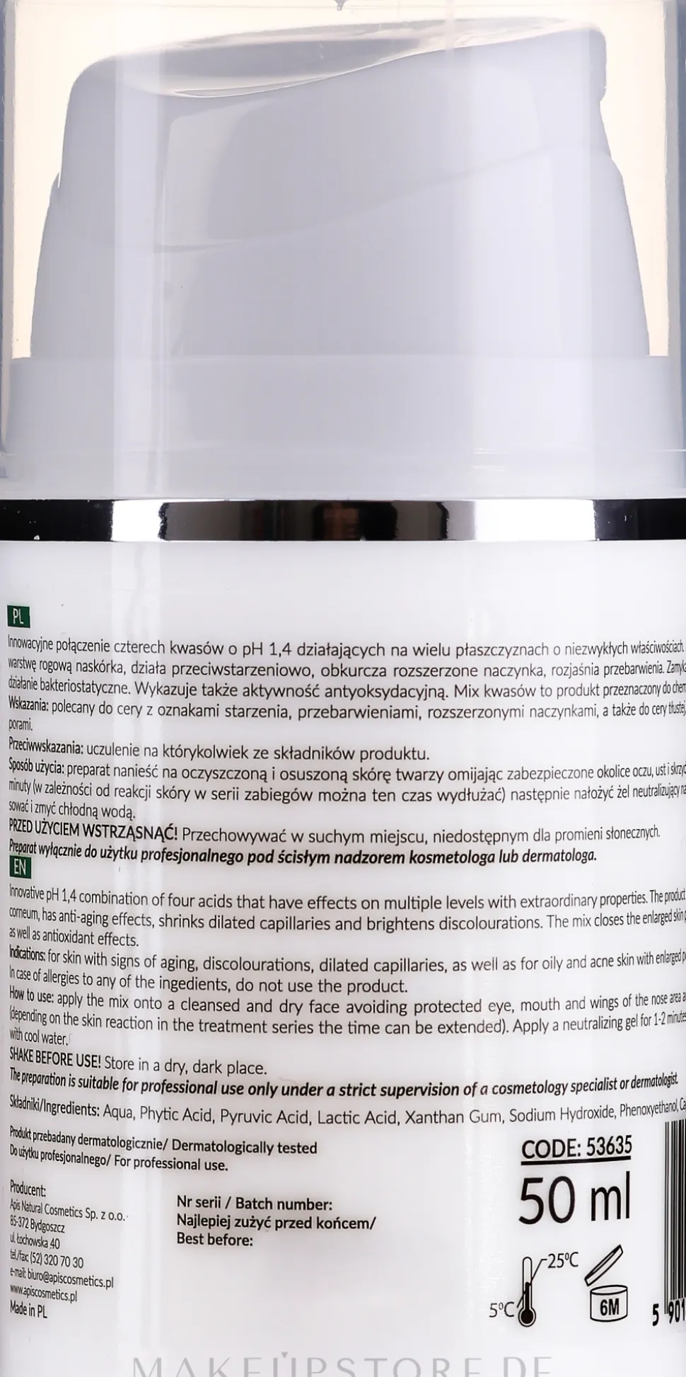 Professionelle Peeling-Säuremischung für das Gesicht