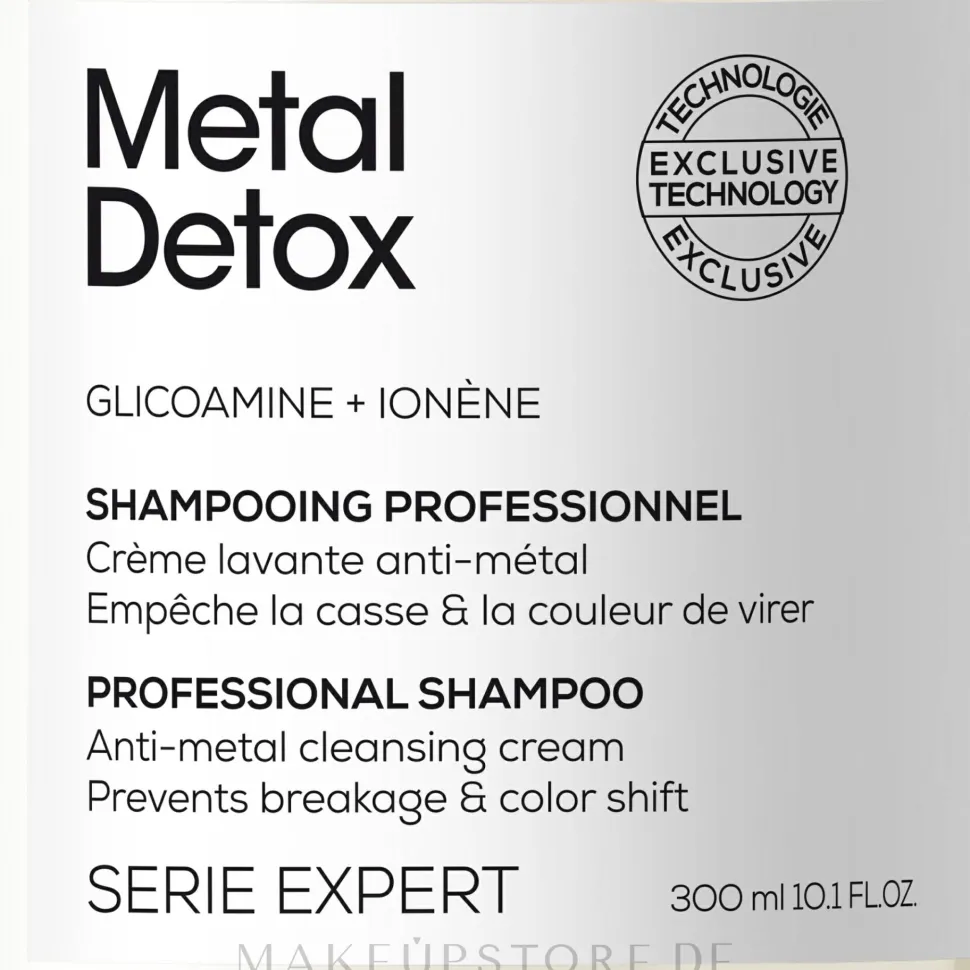 Professionelles Shampoo gegen Metallablagerungen nach Haarfärbung oder -aufhellung