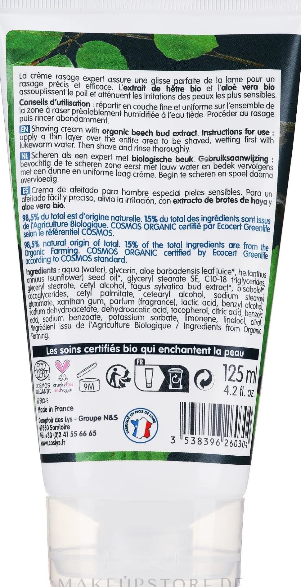 Rasiercreme mit Buchenknospen-Extrakt