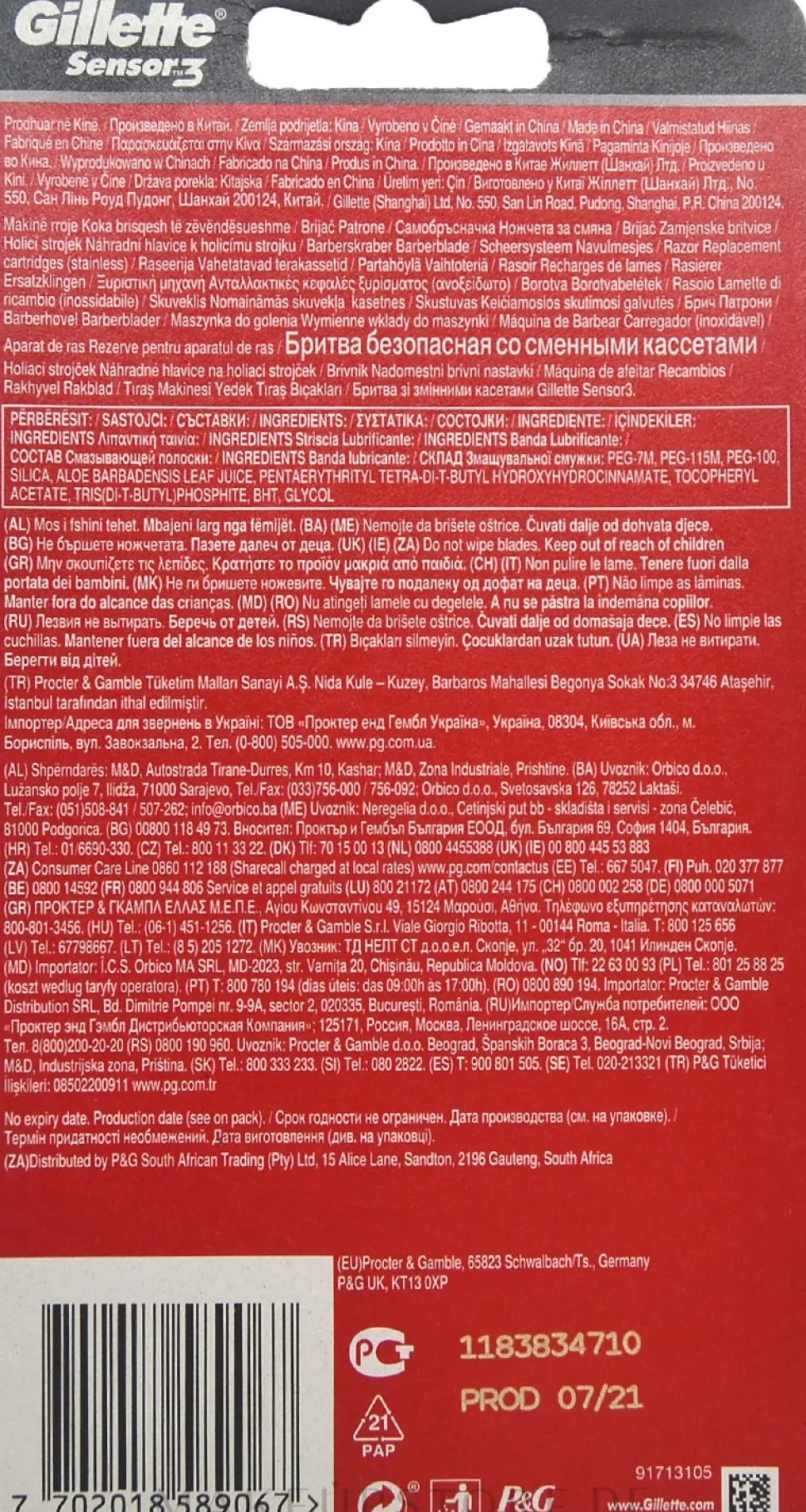 Rasierer mit 6 Ersatzklingen