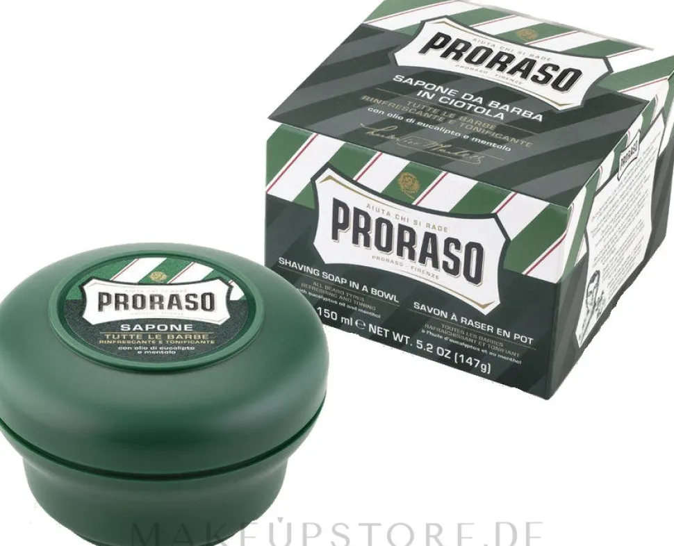 Rasierseife mit Menthol- und Eukalyptus