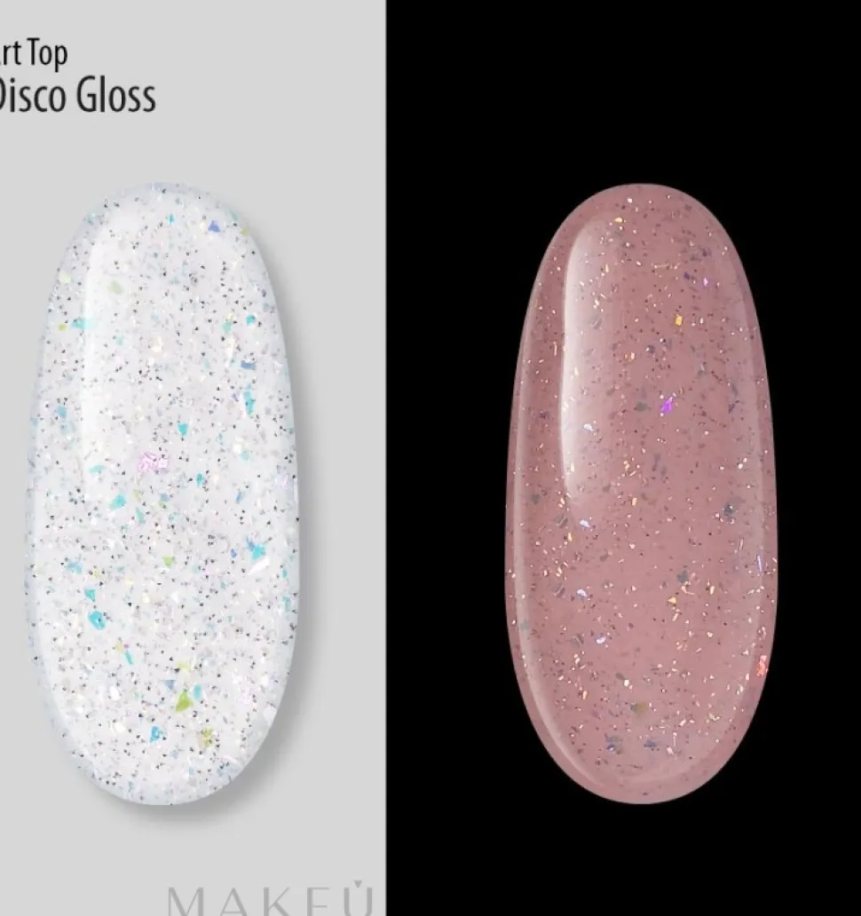 Reflektierendes Top mit holografischem Glimmer, ohne klebrige Schicht