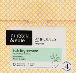 Regenerierende Haarampulle mit Maca-Pflanze