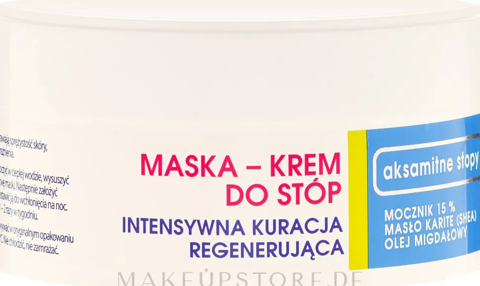 Regenerierende Maske-Creme für die Füße
