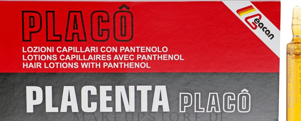 Regenerierende, nährende und stärkende Haarlotion mit Plazenta und Panthenol in Ampullen