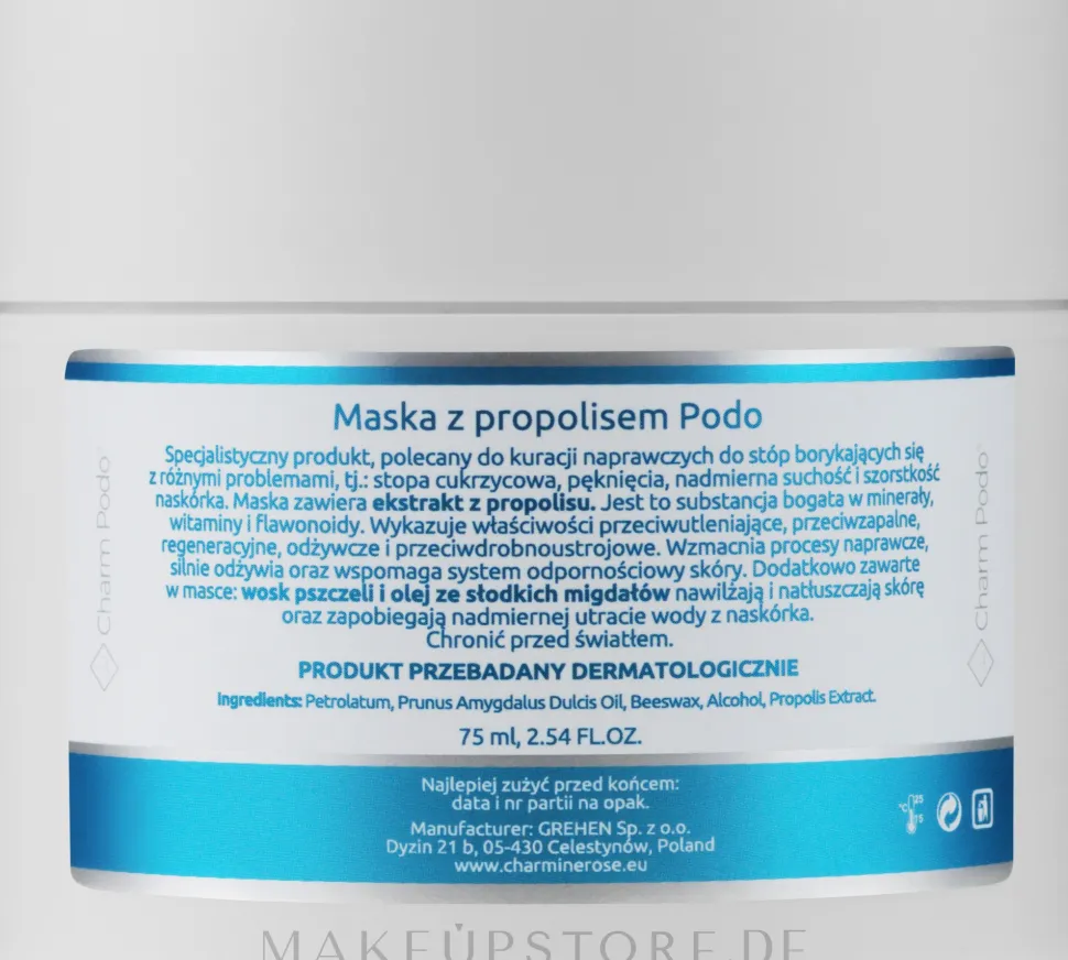 Regenerierende, stärkende und nährende Fußmaske mit Propolis