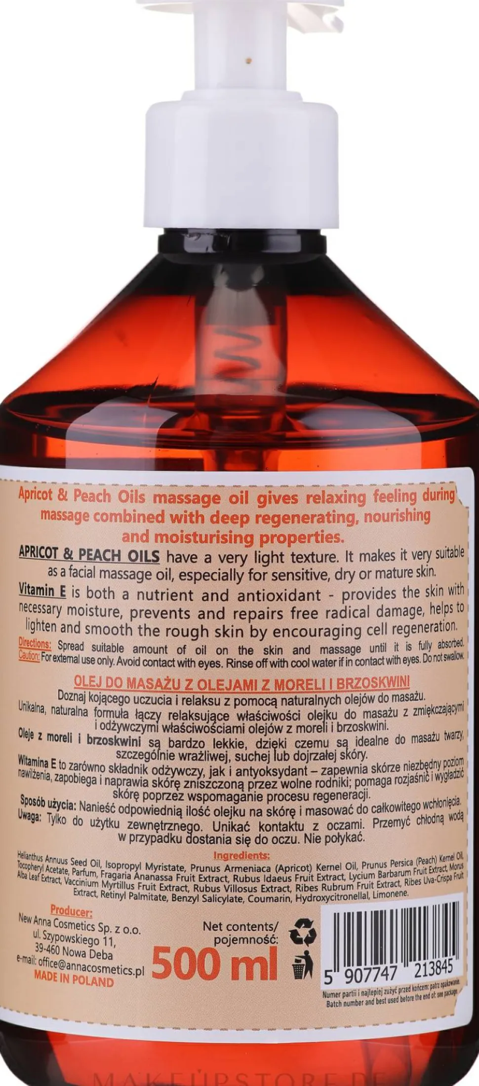 Regenerierendes Massageöl mit Pfirsich- und Aprikosenöl