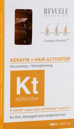 Regenerierendes und stärkendes Haarserum mit Keratin in Ampullen für dünnes, strapaziertes und schwaches Haar