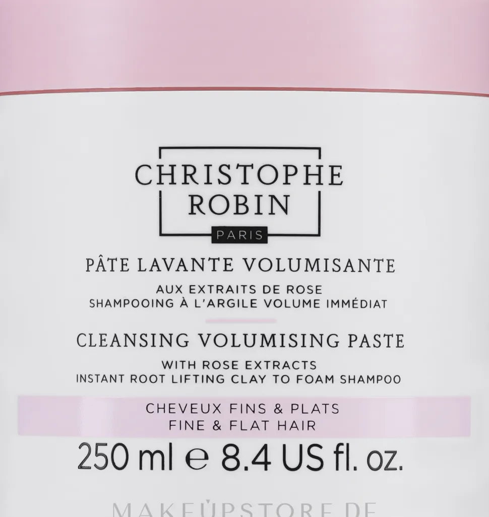 Reinigende Haarpaste für mehr Volumen mit reinem Rassoul und Rosenextrakten