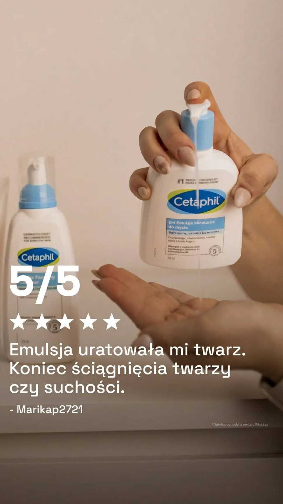 Reinigende Mizellenemulsion für Gesicht und Körper