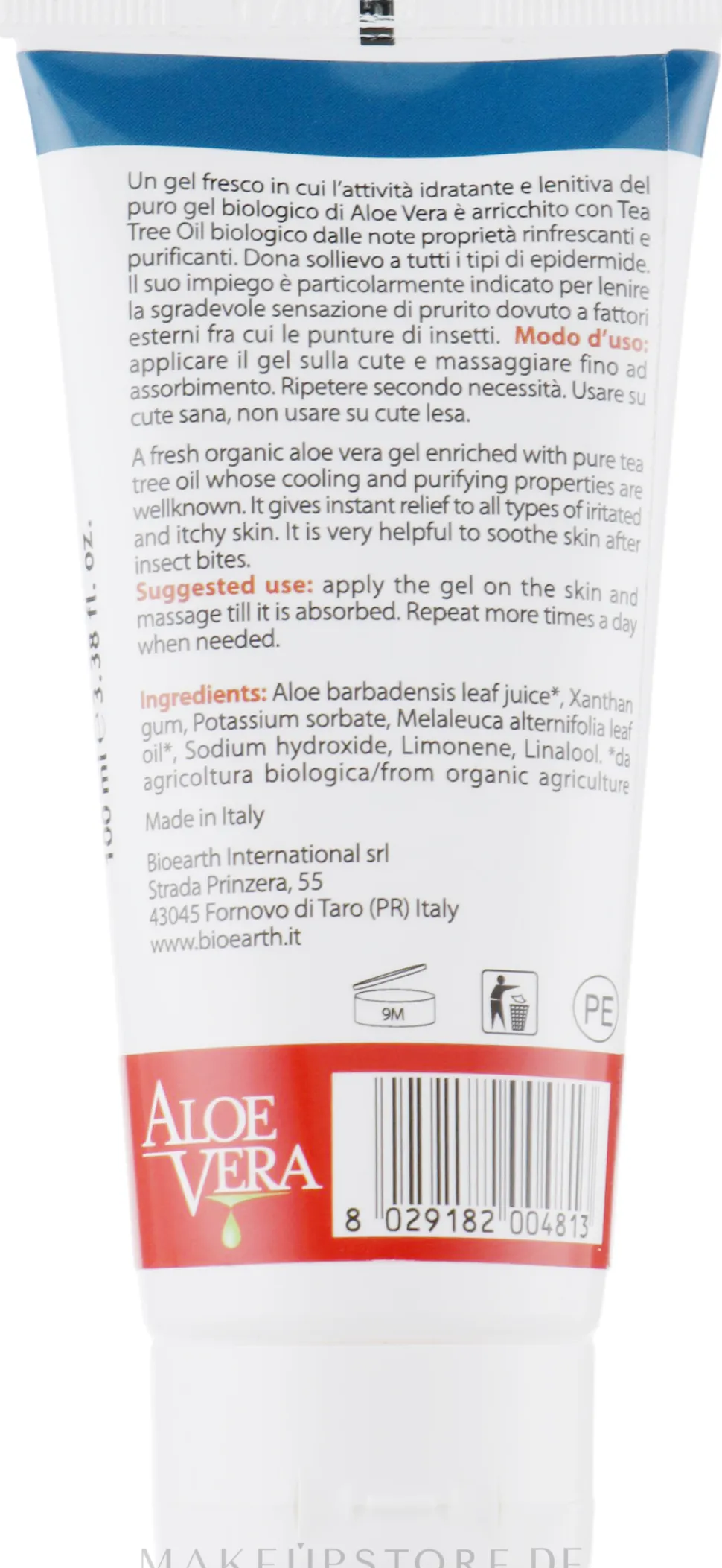 Reinigendes und kühlendes Gesichtsgel mit Aloe Vera und Teebaumöl