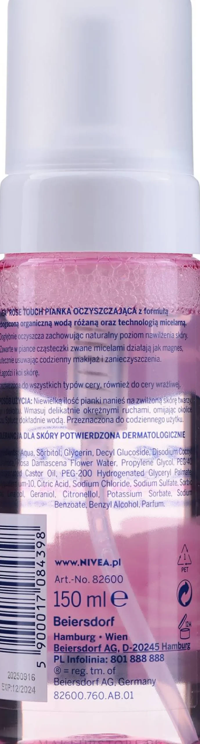 Reinigungsschaum mit Bio-Rosenwasser für das Gesicht