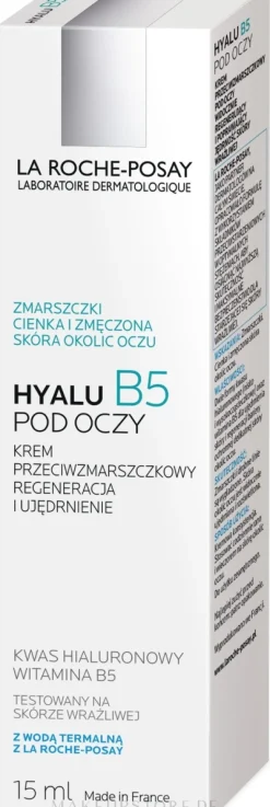 Reparierende Anti-Falten Augenkonturcreme mit Vitamin B5, Hyaluronsäure und Thermalwasser