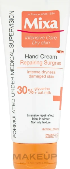 Reparierende Creme für trockene und strapazierte Hände