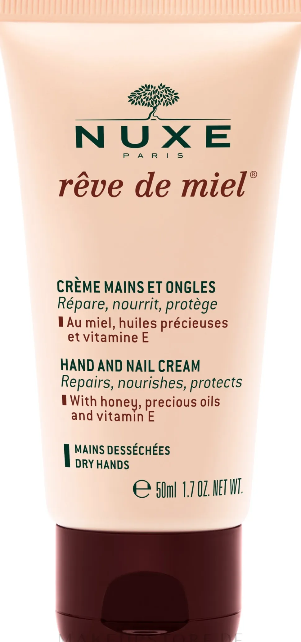 Reparierende, nährende und schützende Hand- und Nagelcreme mit Honig, wertvollen Ölen und Vitamin E