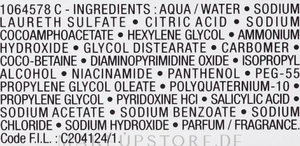 Revitalisierendes und stimulierendes Shampoo gegen Haarausfall mit Vitaminen B3 und B6 und Aminexil