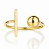 Ring aus Chirurgiestahl, 14-karätige Vergoldung, PST1001
