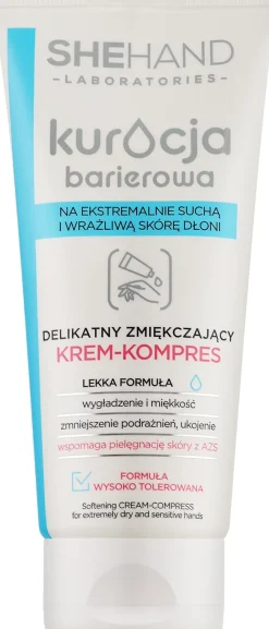 Sanfte beruhigende Creme-Kompress für sehr trockene und empfindliche Haut an den Händen