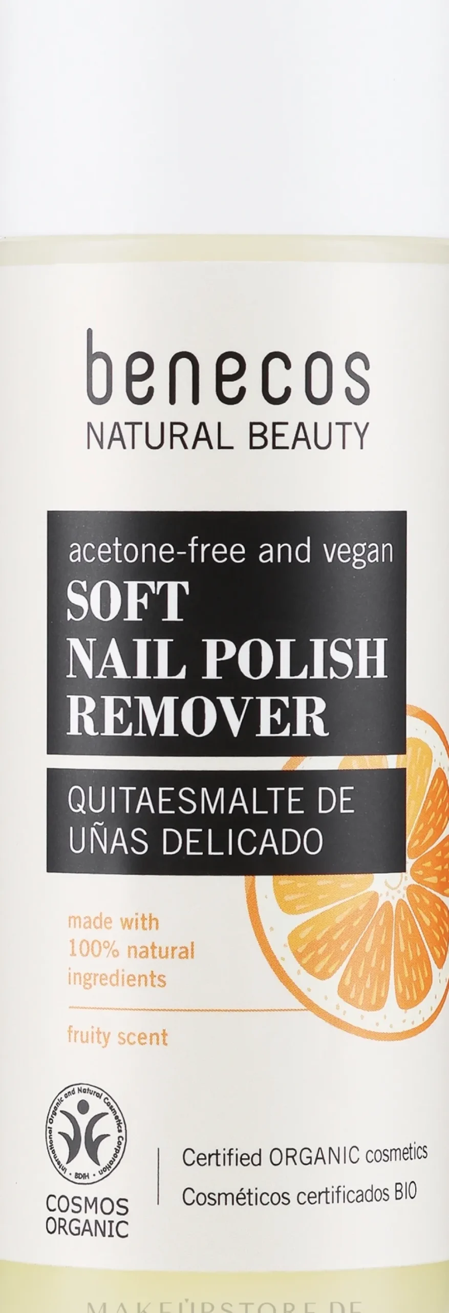 Sanfter natürlicher Nagellackentferner mit Bio Orangenschalen- und Lavendelöl