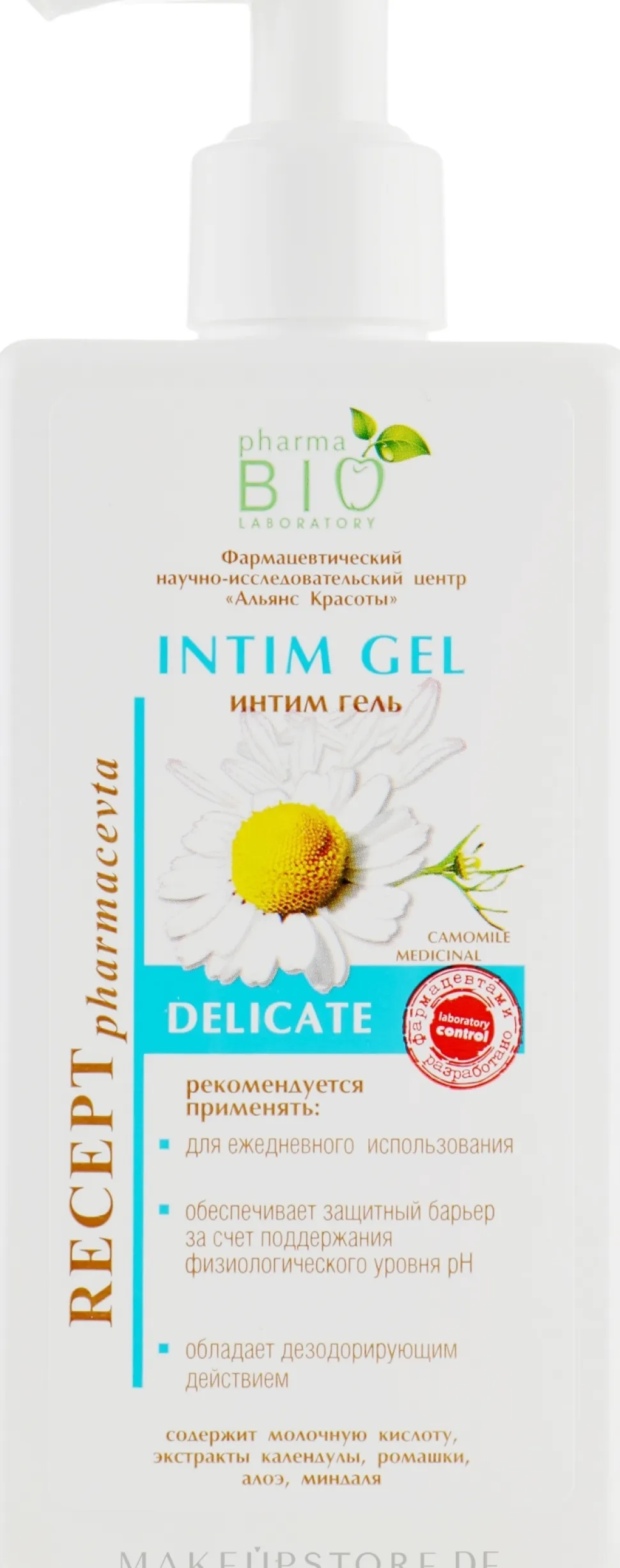 Sanftes Intimwaschgel mit Milchsäure, Ringelblumen- und Kamillenextrakt