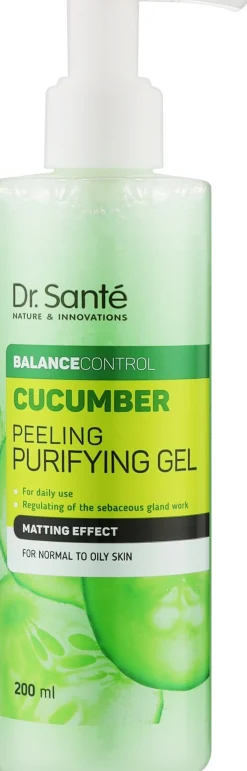 Sanftes Peeling-Gel für Gesicht mit Gurken- und Kamelienextrakt