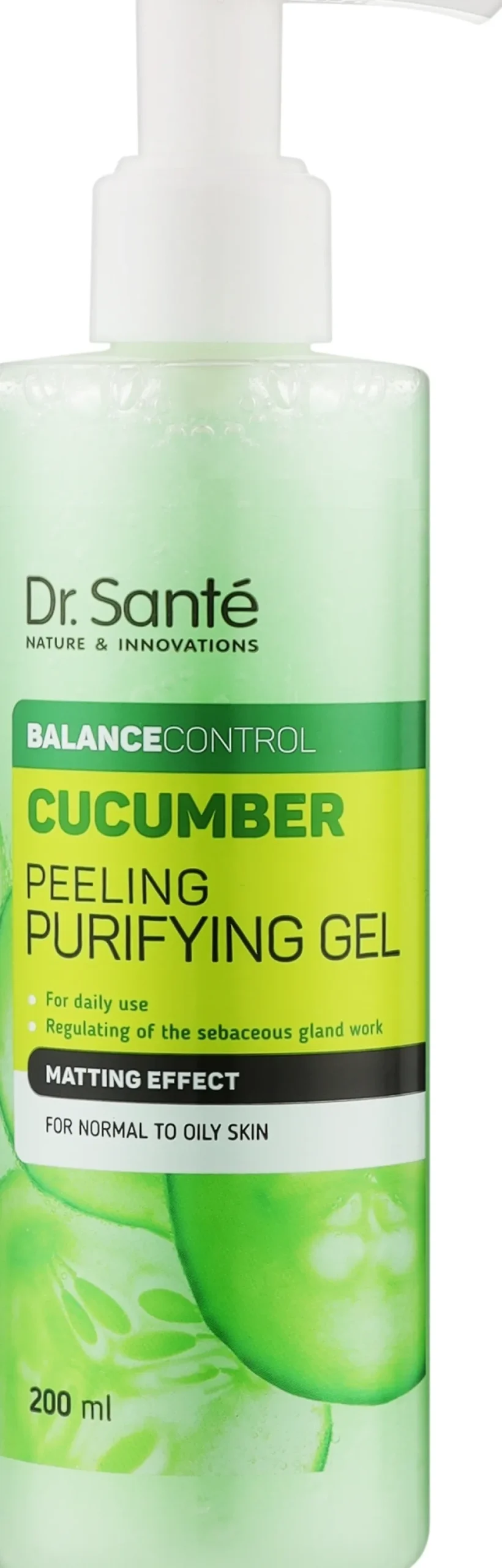Sanftes Peeling-Gel für Gesicht mit Gurken- und Kamelienextrakt