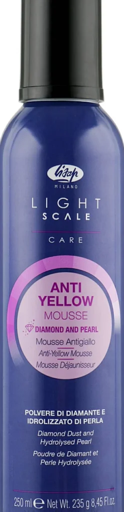 Schaum gegen gelbes Haar mit violetten Pigmenten
