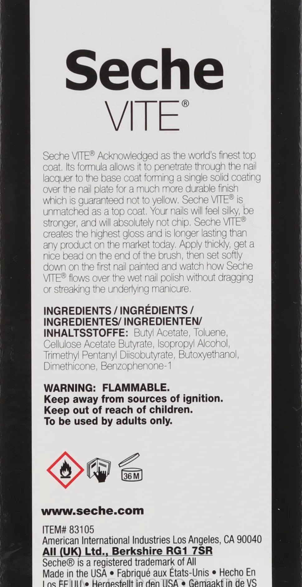 Schnelltrockender Nagelüberlack
