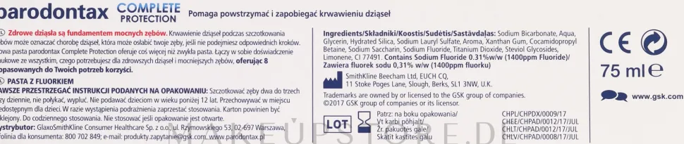Schützende und erfrischende Zahnpasta für gesundes Zahnfleisch und Zähne