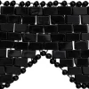 Schwarze Obsidianmaske