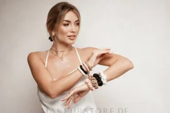 Scrunchie-Haargummi aus Naturseide golden Midi