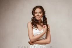 Scrunchie-Haargummi aus Naturseide golden Midi