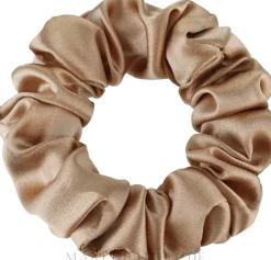 Scrunchie-Haargummi aus Naturseide golden Midi