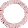 Scrunchie-Haargummi aus Naturseide in Puderfarbe Skinny
