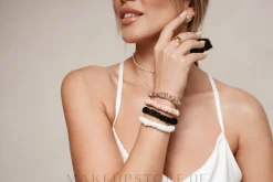 Scrunchie-Haargummi aus Naturseide in Puderfarbe Skinny